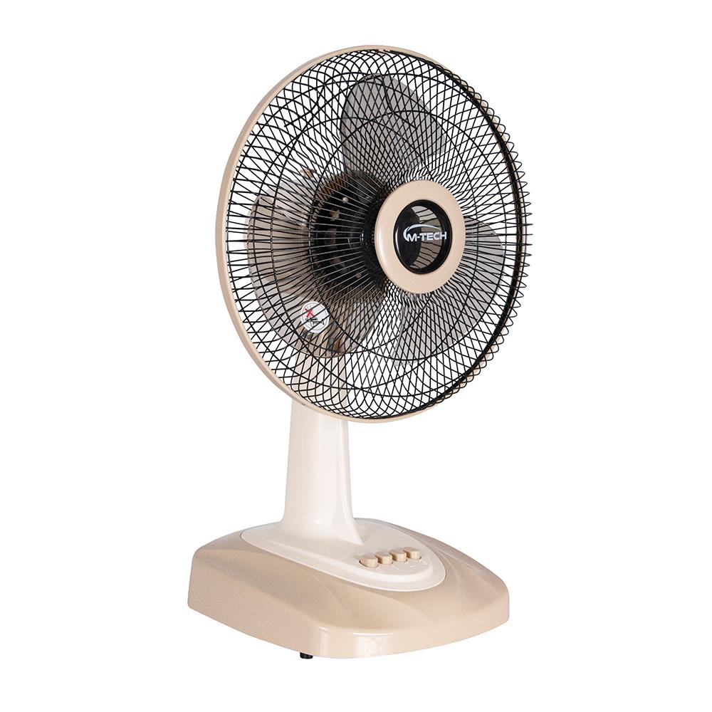 พัดลมตั้งโต๊ะ 12 นิ้ว M-TECH CF-5122 สีครีม