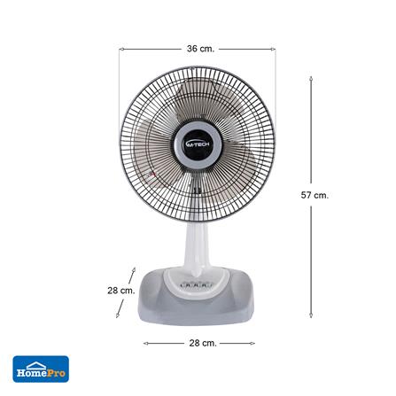 พัดลมตั้งโต๊ะ 12 นิ้ว M-TECH CF-5122 สีเทา_5