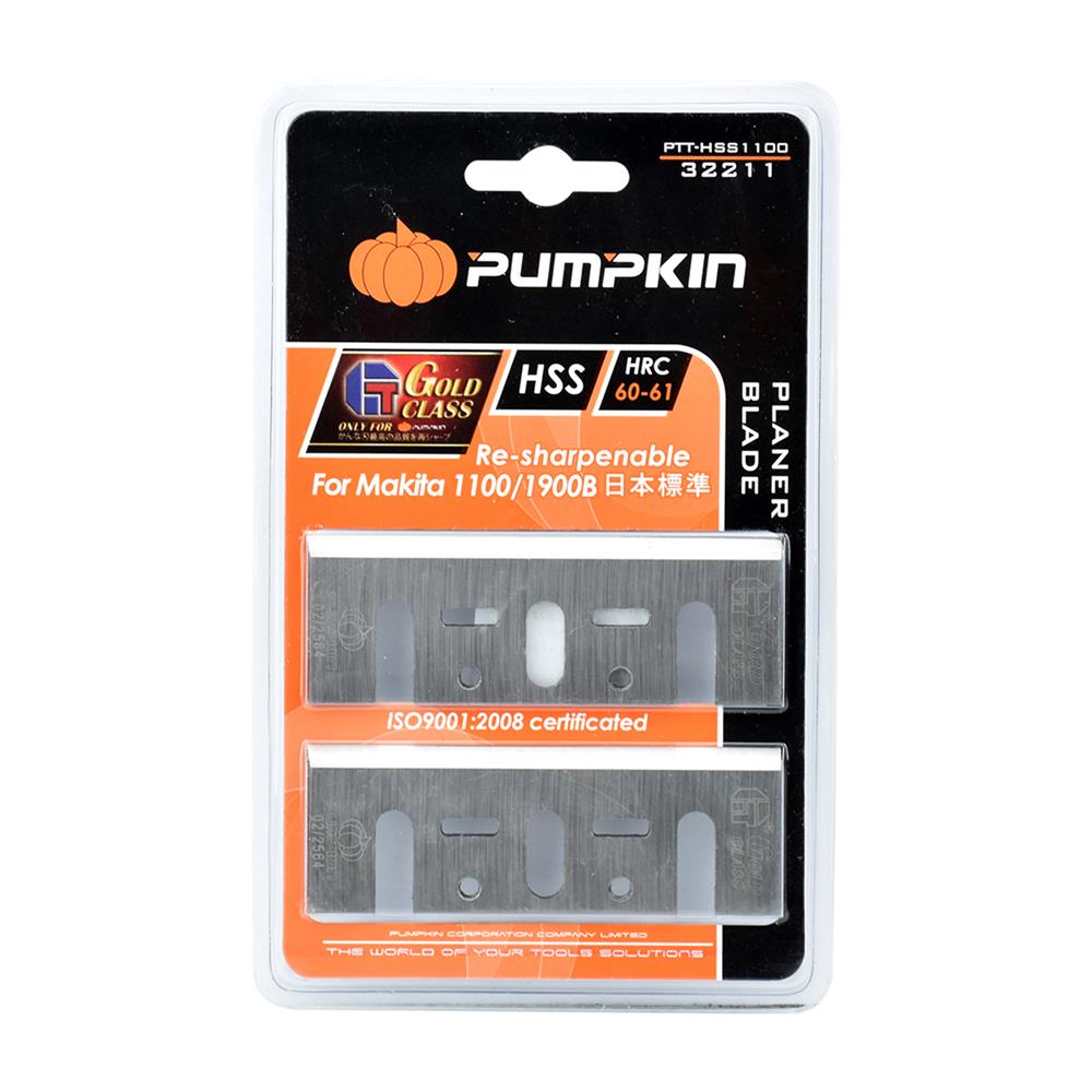 ใบกบไสไม้ PUMPKIN 32211 PTT-HSS1100 82 มม. (แพ็ก 2 ชิ้น)