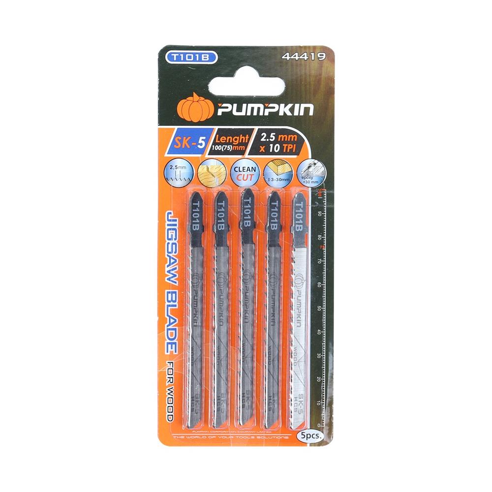 ใบเลื่อยจิ๊กซอ ตัดไม้ PUMPKIN 44419 (แพ็ก 5 ชิ้น)