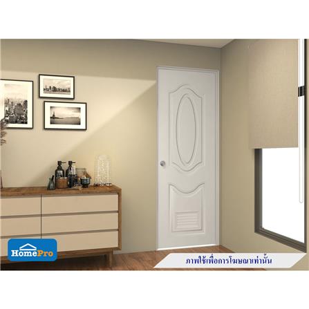 ประตูห้องน้ำ UPVC MODERNWOOD REVO MLIR002 70X200 ซม. สีขาว เจาะลูกบิด_3