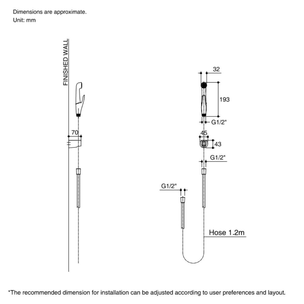 สายฉีดชำระครบชุด-โครม KOHLER K-77364X-BN สีสเตนเลส