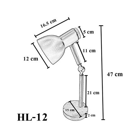 ไฟอ่านหนังสือ HATASHI HL-12BK สีดำ/ลายไม้_4