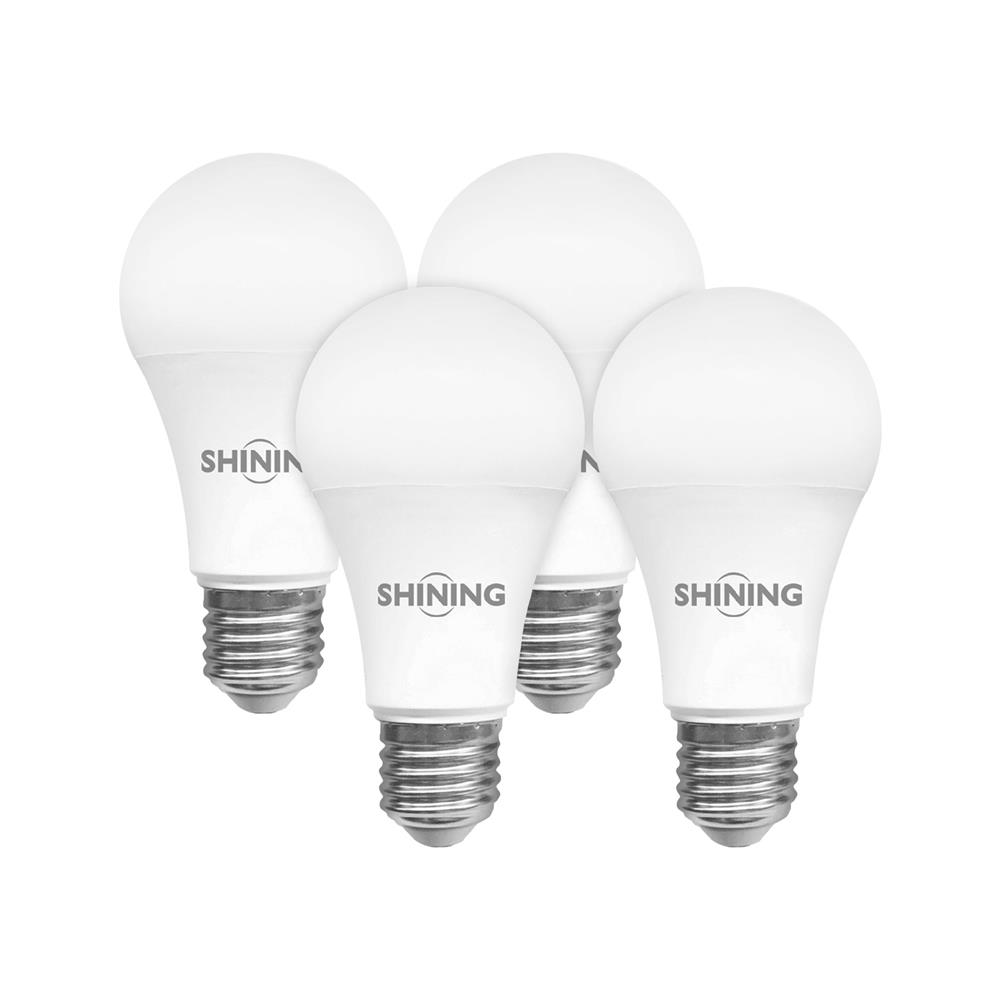 หลอด LED SHINING A60 12 วัตต์ DAYLIGHT E27 แพ็ก 4 ชิ้น