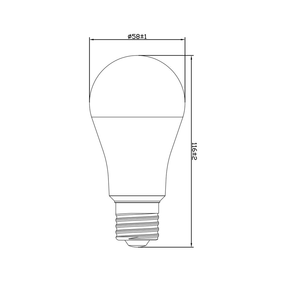 หลอด LED SHINING A60 12 วัตต์ DAYLIGHT E27 แพ็ก 4 ชิ้น