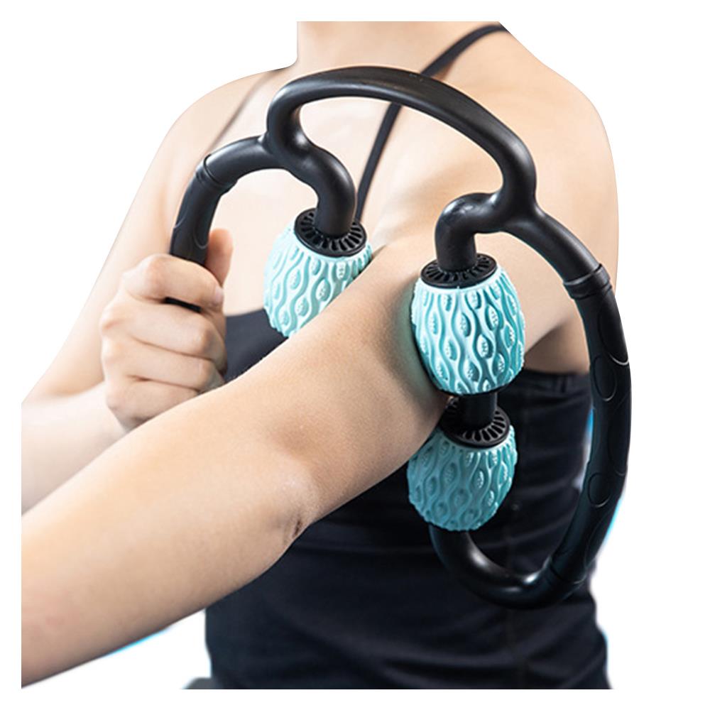 อุปกรณ์นวดกล้ามเนื้อแบบลูกกลิ้ง FIGO สีดำ/ฟ้า