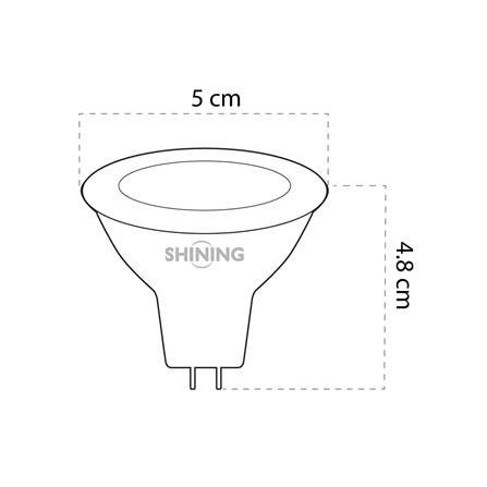 หลอด LED SHINING MR16 7 วัตต์ DAYLIGHT GU5.3_6