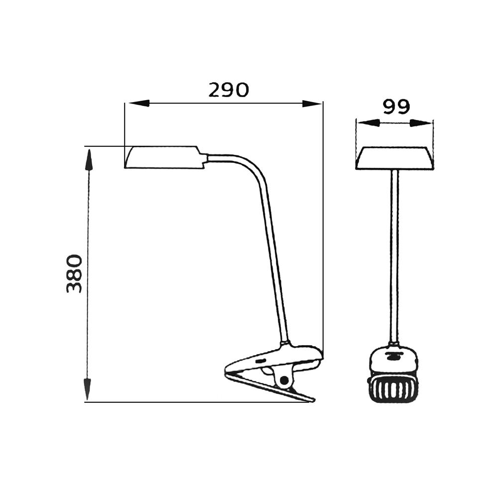 ไฟอ่านหนังสือ LED PHILIPS DONUTCLIP DSK201 สีขาว