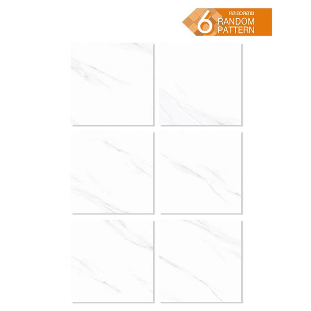 กระเบื้องพื้น 16x16 นิ้ว COTTO มาลาวี มาร์เบิ้ล ขาว PM 0.96M2