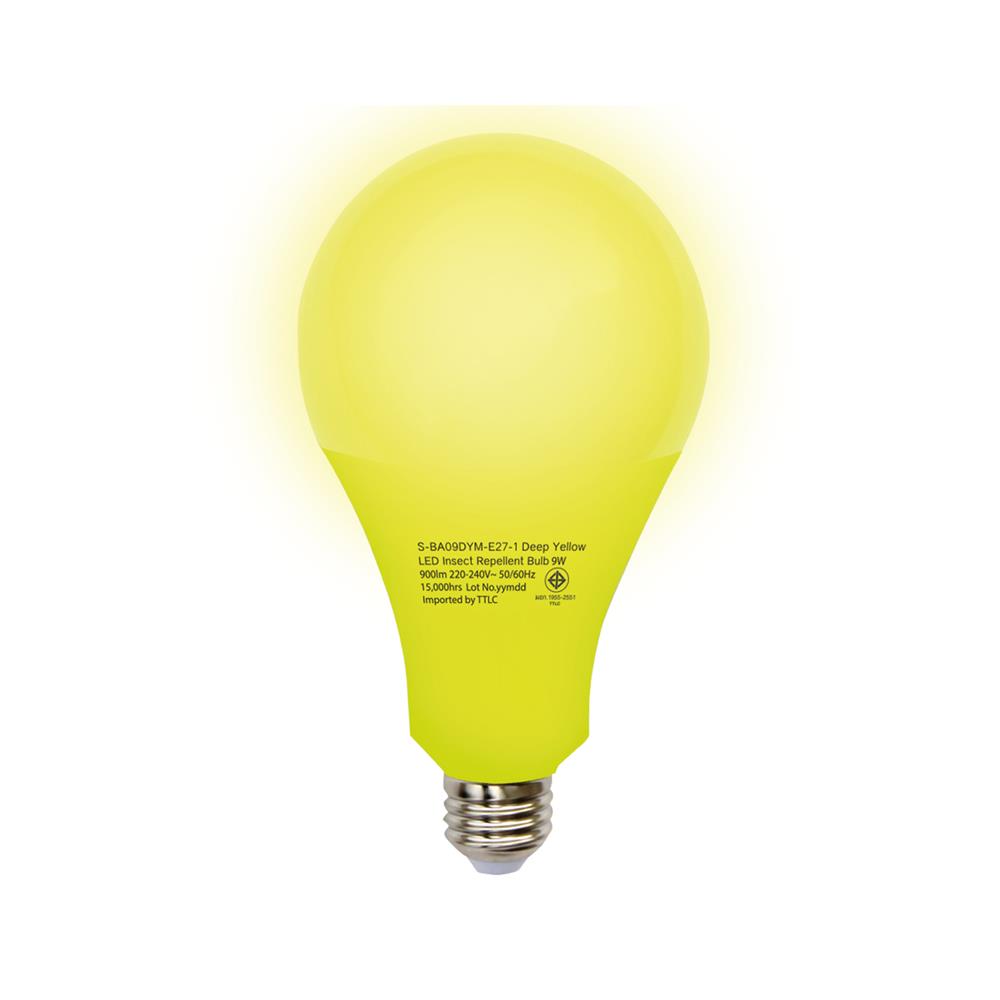 หลอด LED SHINING INSECT REPELLENT 9 วัตต์ สีเหลือง E27