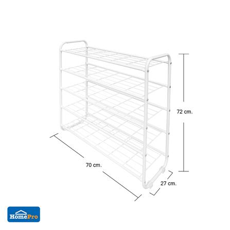 ชั้นวางรองเท้า 5 ชั้น STACKO KEEP 70x27x72 ซม. สีขาว_6