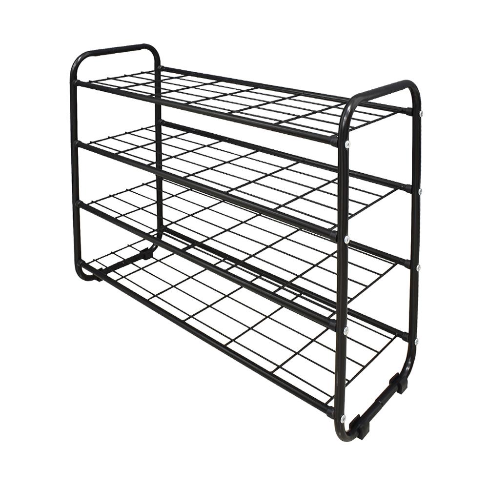 ชั้นวางรองเท้า 4 ชั้น STACKO KEEP 70x27x58 ซม. สีดำ