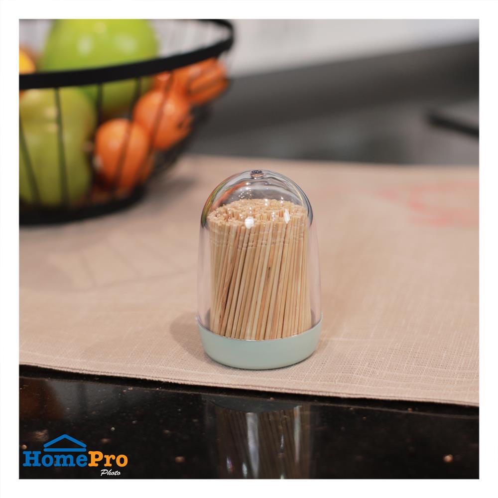 กล่องใส่ไม้จิ้มฟันฝาดึง KECH ROUND สีเขียว