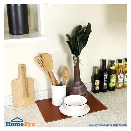 แผ่นรองจาน PVC KECH SANDWICH สีน้ำตาล/ครีม_4