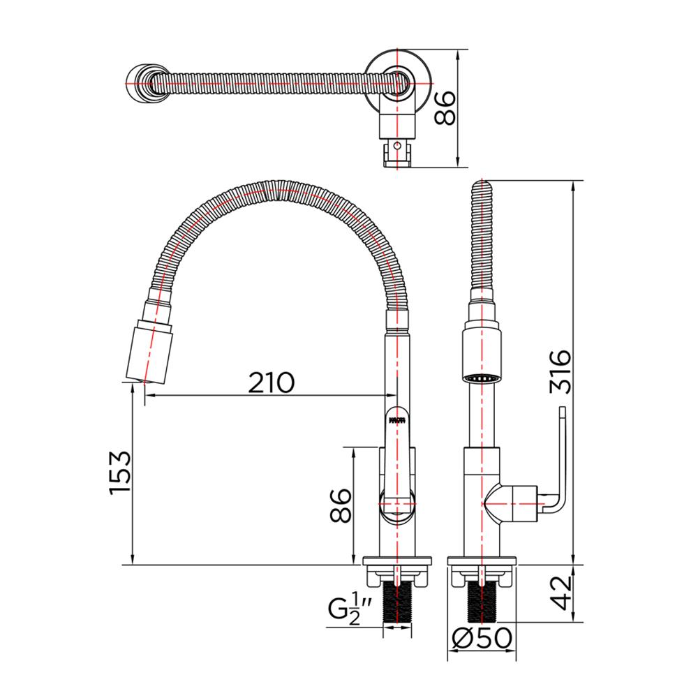 ก๊อกซิงค์ KARAT FAUCET KF-66-519-50 สีโครม