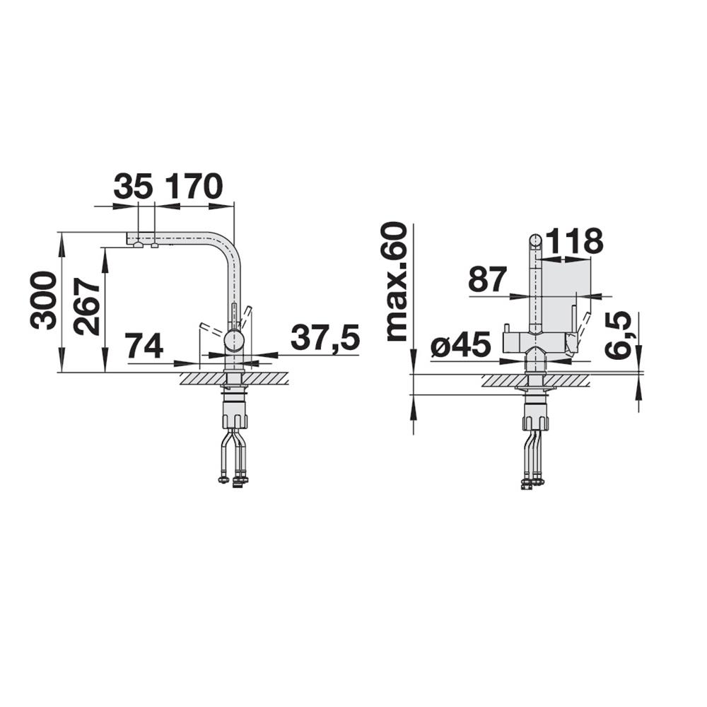 ก๊อกซิงค์ผสมเคาน์เตอร์ HAFELE 495.50.072