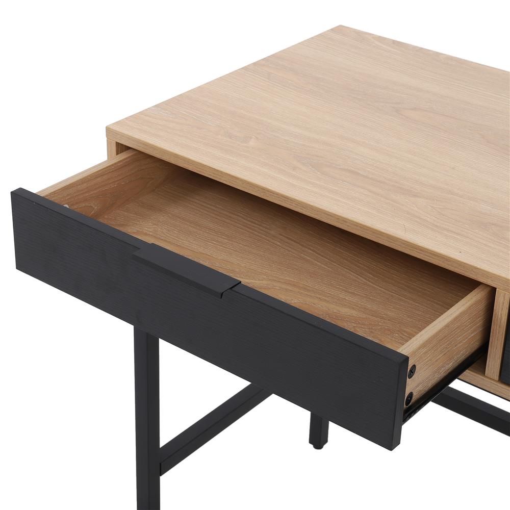 โต๊ะทำงาน FURDINI MAXTON สีฮันนี่โอ๊ค/ดำ