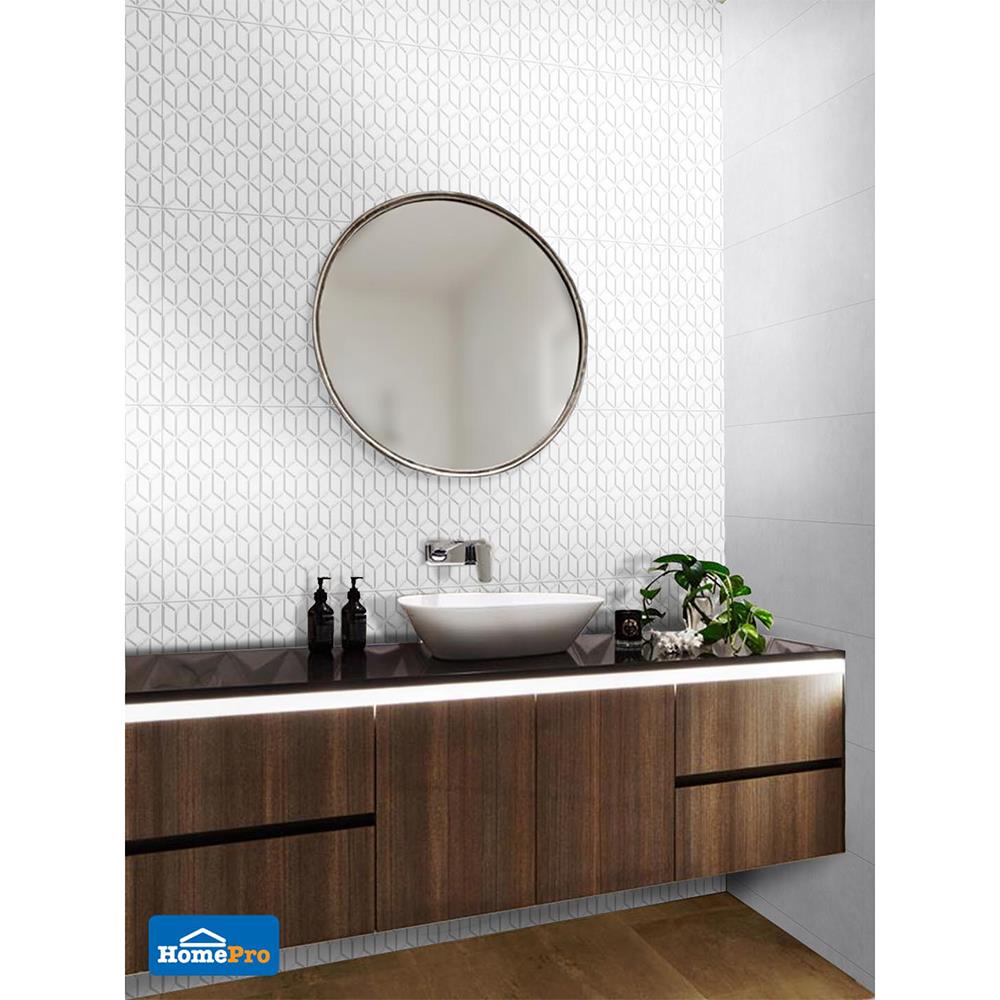 กระเบื้องผนัง 25x40 ซม. TARA แอนนาลิส ไวท์