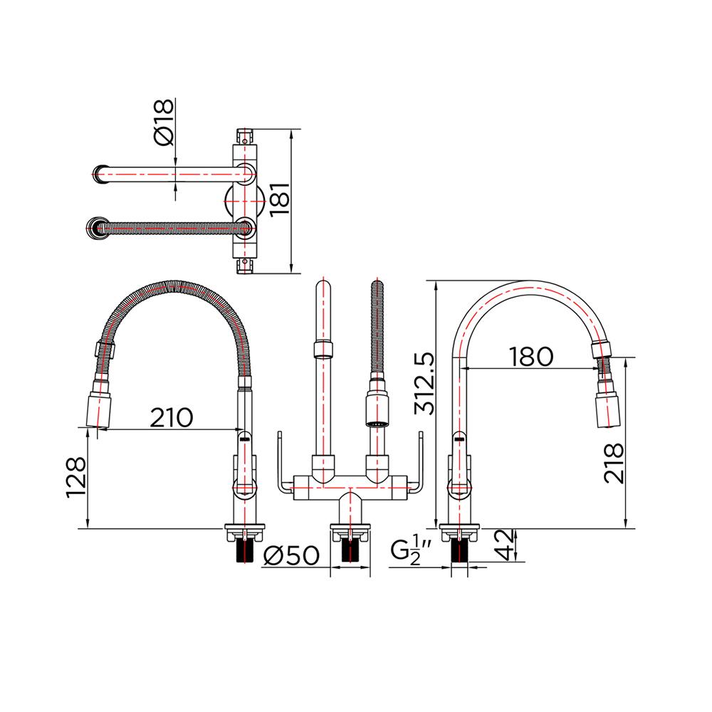 ก๊อกซิงค์ KARAT FAUCET KF-66-550-50 สีโครม