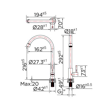 ก๊อกซิงค์ KARAT FAUCET KF-79-511-63 สเตนเลส_2