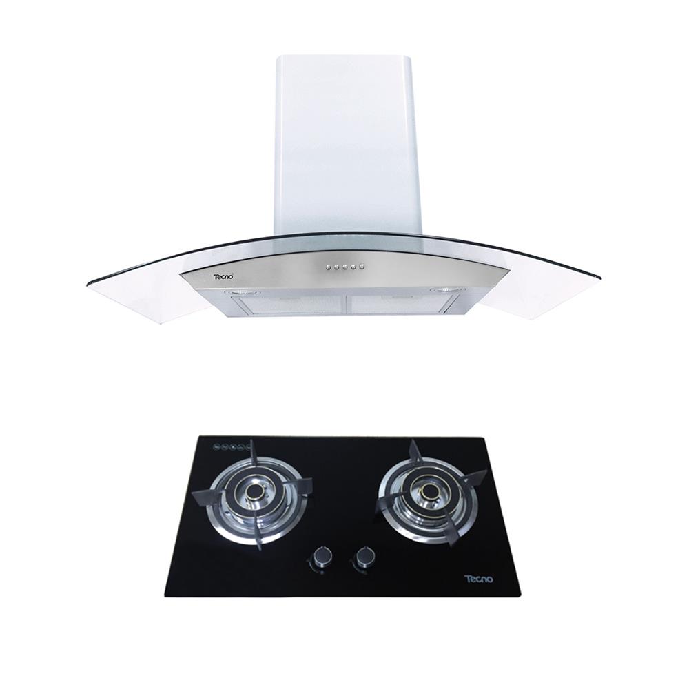 เตาฝัง+เครื่องดูดควัน TECNOSTAR 04-2071-01+EHP90GS.04