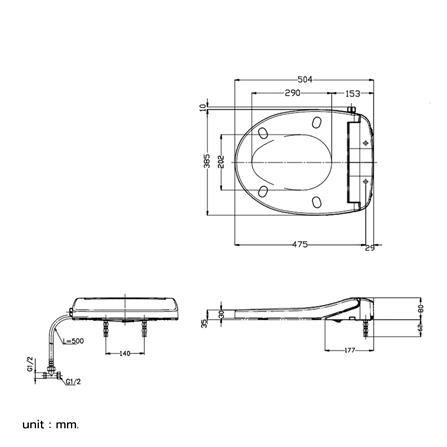 ฝารองนั่งอัตโนมัติ TOTO ECO WASHER TCW07S_1