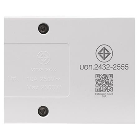 รางปลั๊กไฟ 4 ช่อง 1 สวิตซ์ HACO EJ-S4S/3 3 เมตร สีขาว_5