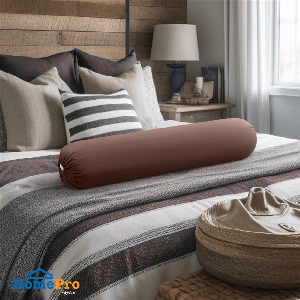 ปลอกหมอนข้าง ME LIVING MICROFIBER สีน้ำตาล
