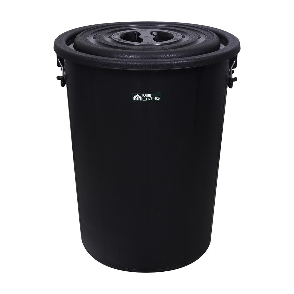 ถังน้ำกลมพร้อมฝา ME LIVING 130 ลิตร สีดำ