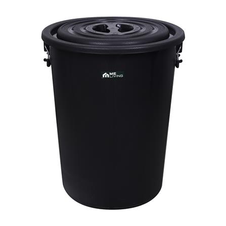 ถังน้ำกลมพร้อมฝา ME LIVING 130 ลิตร สีดำ_1