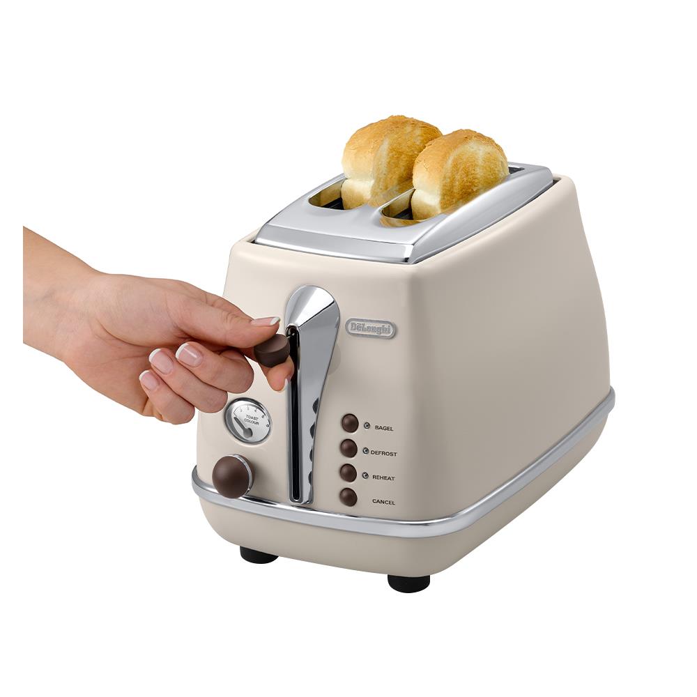 เครื่องปิ้งขนมปัง DELONGHI CTOV2103 สีครีม