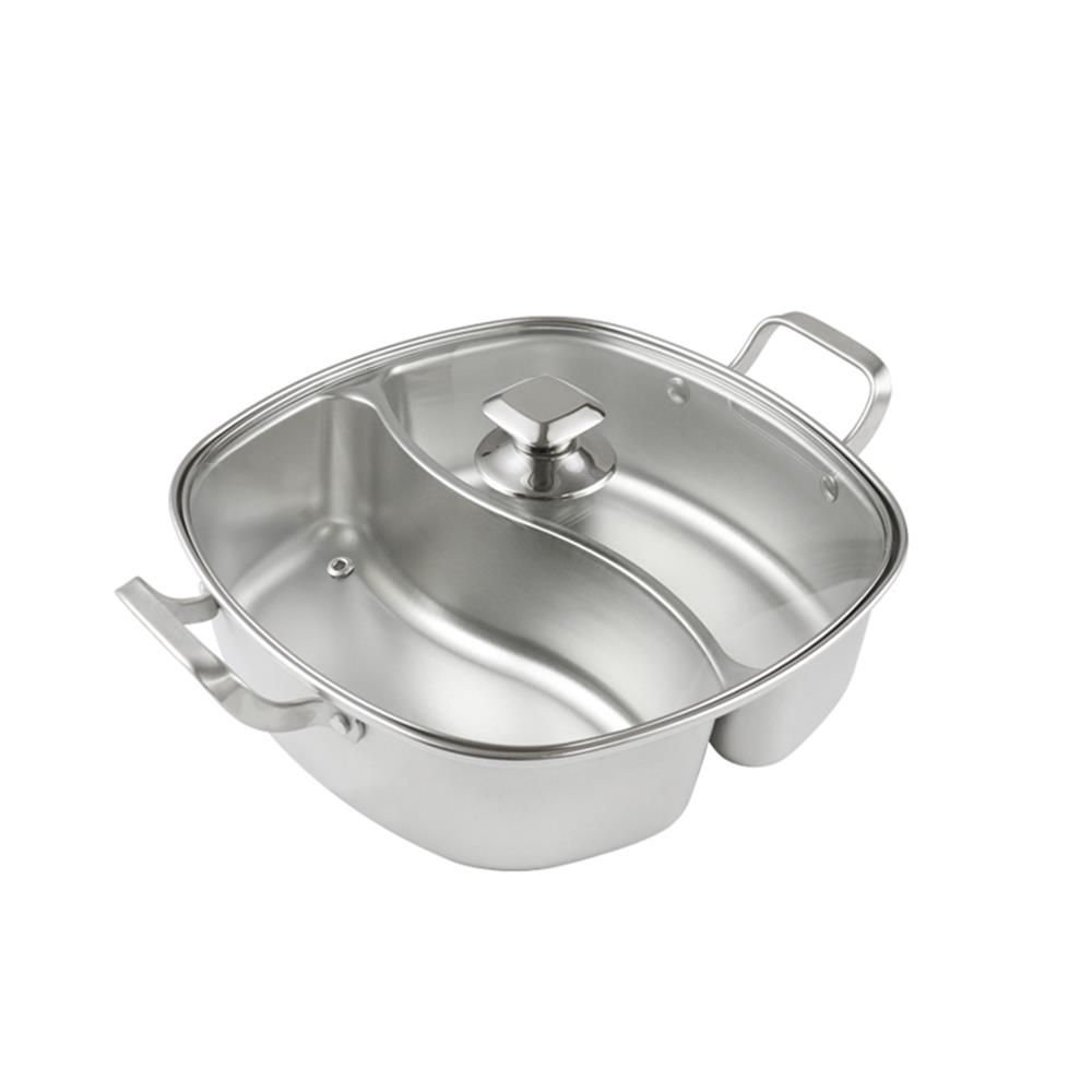 หม้อชาบูเหลี่ยม 32 ซม. KECH SHABU IH 2 ช่อง