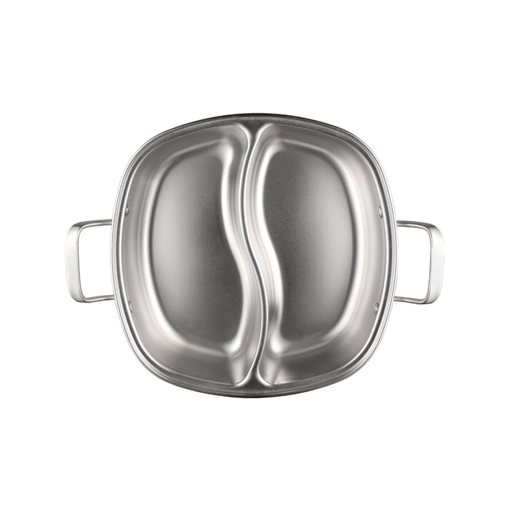 หม้อชาบูเหลี่ยม 32 ซม. KECH SHABU IH 2 ช่อง