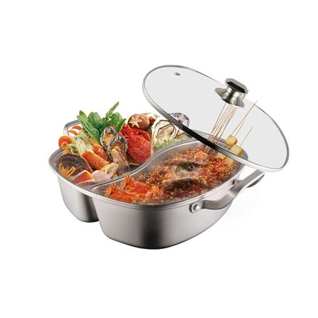 หม้อชาบูเหลี่ยม 32 ซม. KECH SHABU IH 2 ช่อง_3