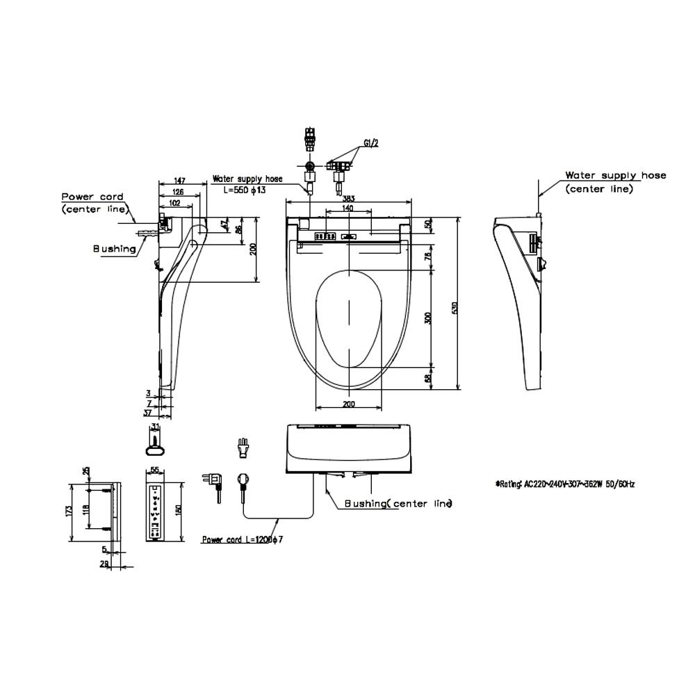 ฝารองนั่งอัตโนมัติ TOTO TCF24410TH