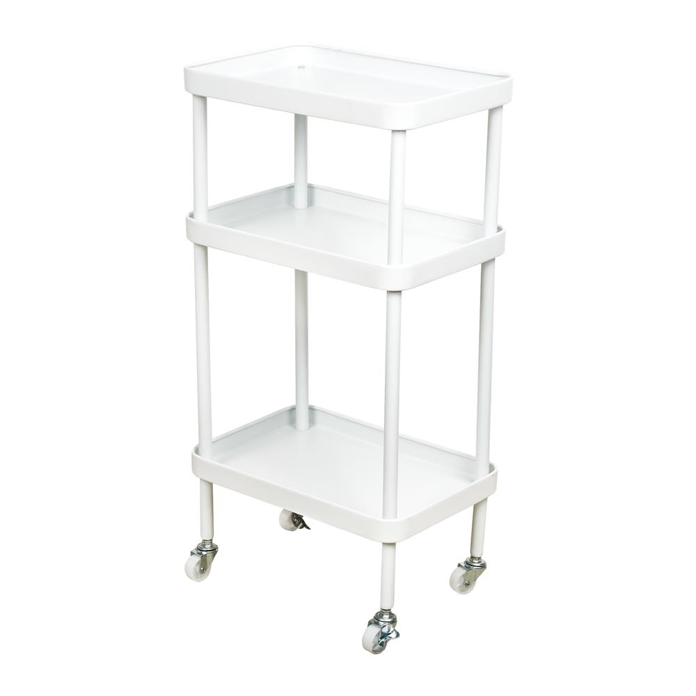 ชั้นวางของ 3 ชั้น มีล้อ STACKO DAISY 38x26x73 ซม. สีขาว