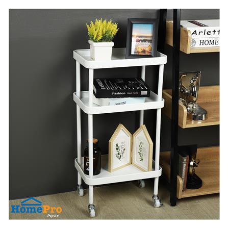 ชั้นวางของ 3 ชั้น มีล้อ STACKO DAISY 38x26x73 ซม. สีขาว_3