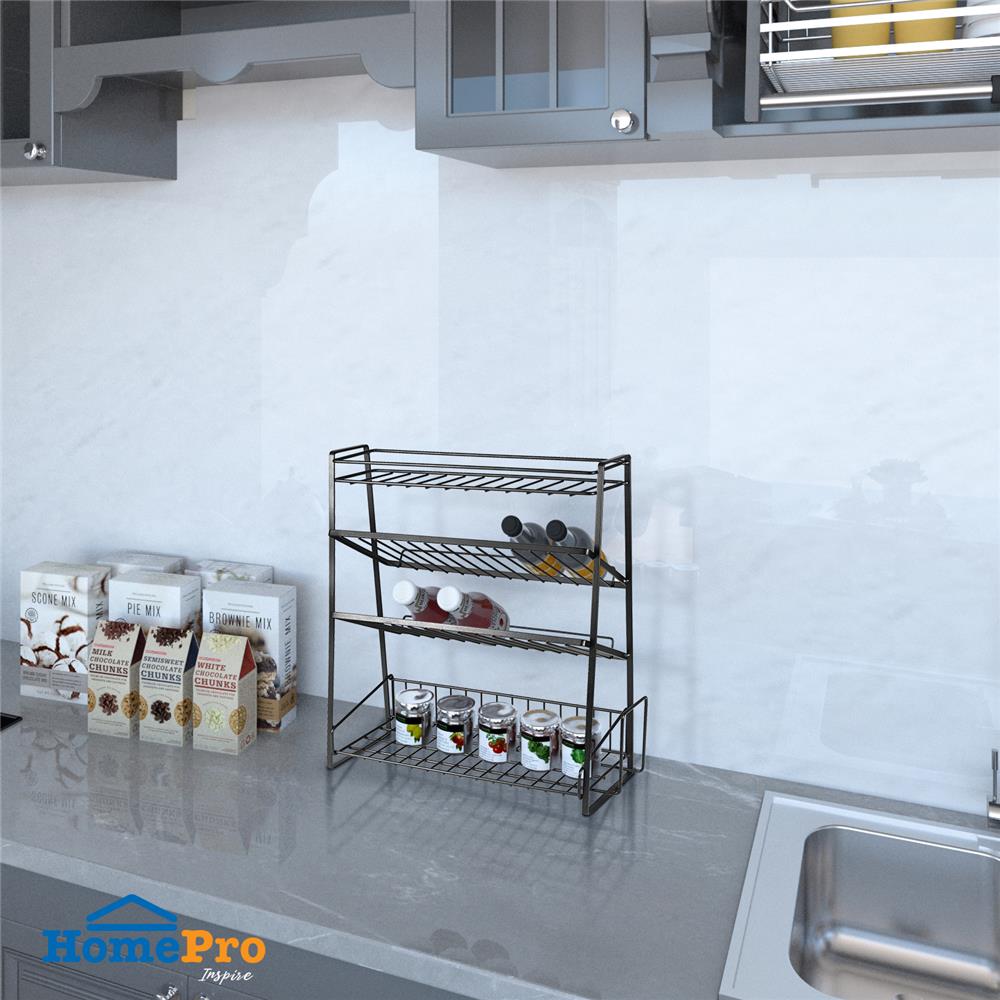 ชั้นวางเครื่องปรุง 4 ชั้น KECH MODISH สีดำ