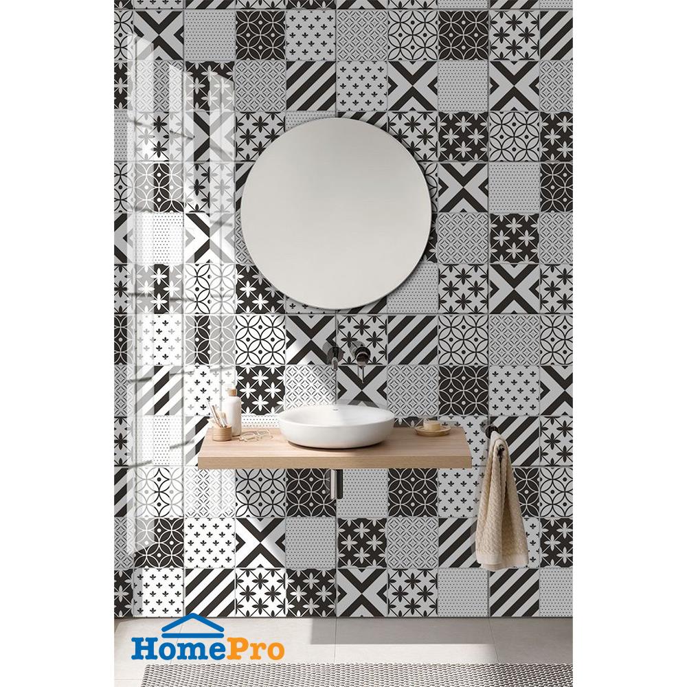 กระเบื้องพื้น 50x50 ซม. DURAGRES มอลลี่ ขาว ดำ A 1 ตร.ม.