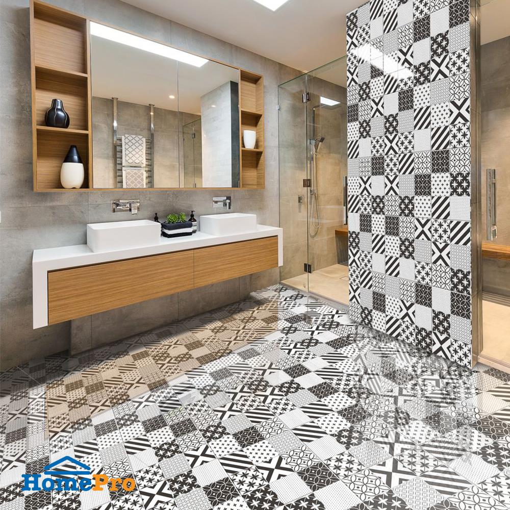 กระเบื้องพื้น 50x50 ซม. DURAGRES มอลลี่ ขาว ดำ A 1 ตร.ม.