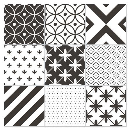 กระเบื้องพื้น 50x50 ซม. DURAGRES มอลลี่ ขาว ดำ A 1 ตร.ม._0