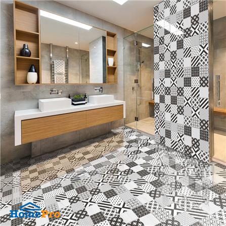 กระเบื้องพื้น 50x50 ซม. DURAGRES มอลลี่ ขาว ดำ A 1 ตร.ม._3