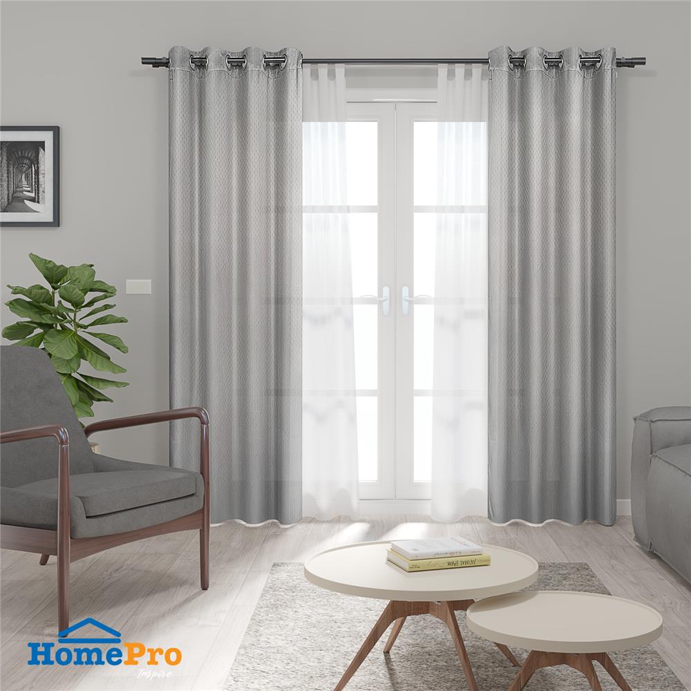ผ้าม่าน EYELET HOME LIVING STYLE KYLIE UV 130X220 ซม. สีเทา