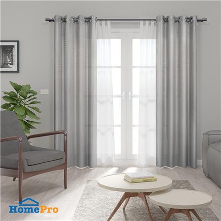 ผ้าม่าน EYELET HOME LIVING STYLE KYLIE UV 130X220 ซม. สีเทา_4