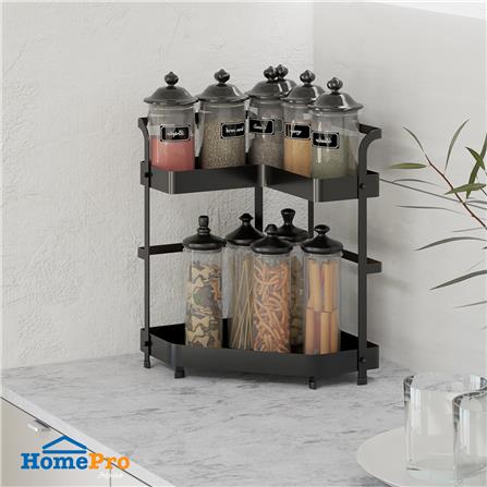 ชั้นเข้ามุม 2 ชั้น KECH MODISH สีดำ_6