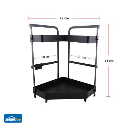 ชั้นเข้ามุม 2 ชั้น KECH MODISH สีดำ_7