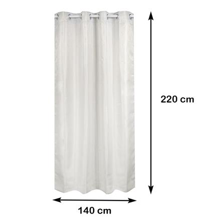 ผ้าม่าน EYELET HOME LIVING STYLE GAROS UV 140X220 ซม. สีครีม_9