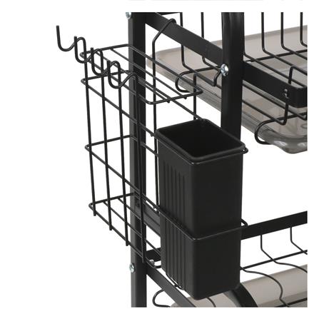 ชั้นคว่ำจาน 2 ชั้น พร้อมถาดรองน้ำ KECH MODISH สีดำ_3