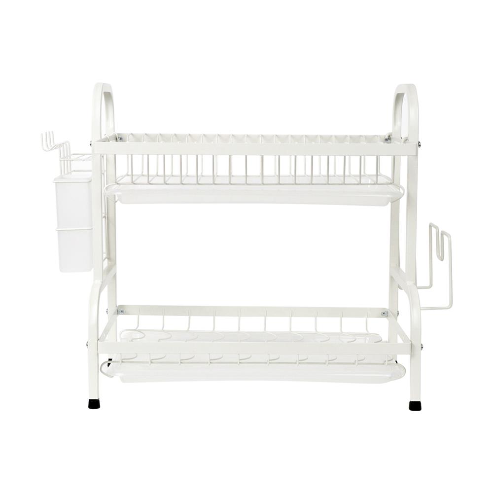 ชั้นคว่ำจาน 2 ชั้น พร้อมถาดรองน้ำ KECH MODISH สีขาว