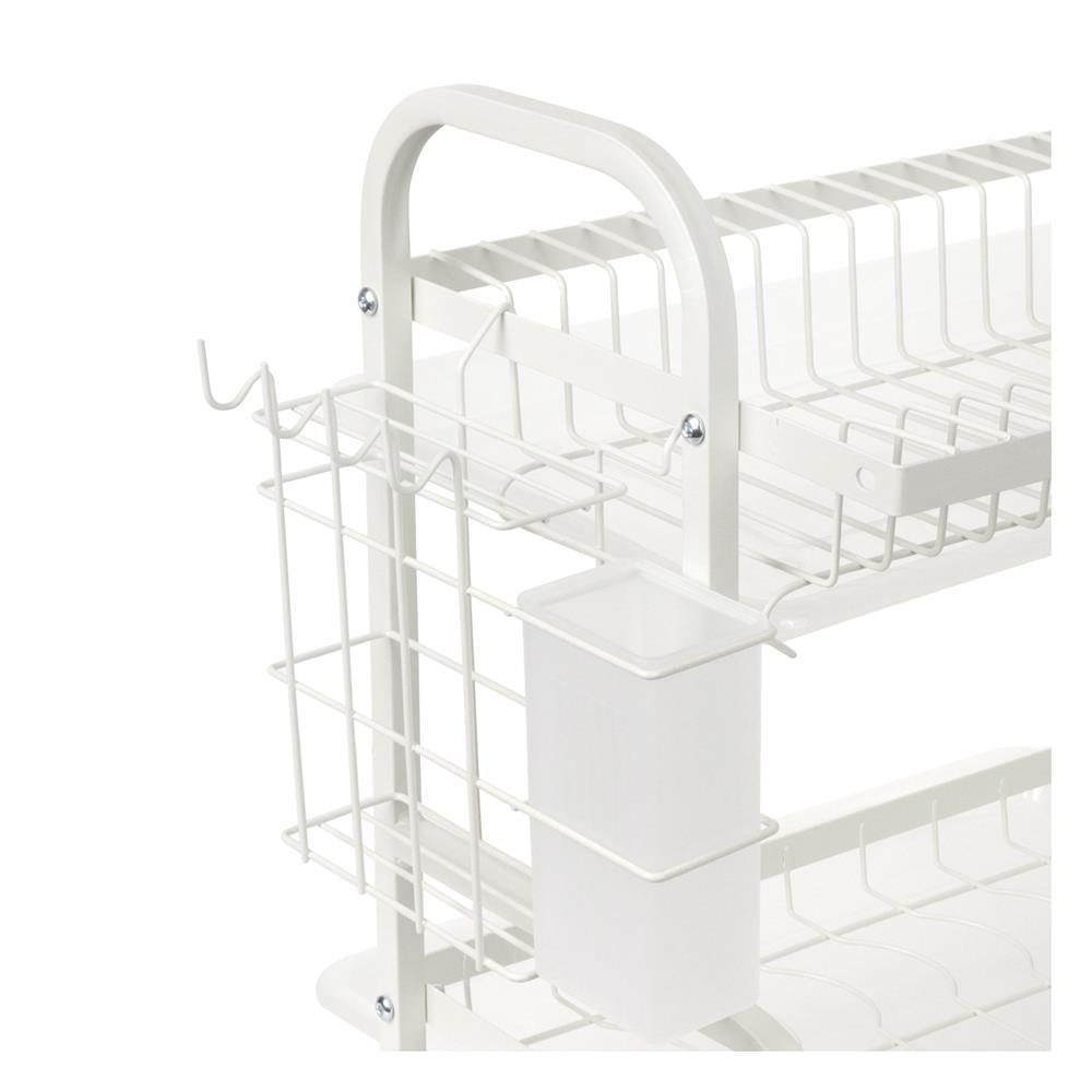 ชั้นคว่ำจาน 2 ชั้น พร้อมถาดรองน้ำ KECH MODISH สีขาว